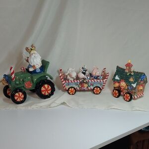 Festive Santa Train Figurine Set
